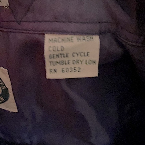 VTG Marshal Field’s Wool Blend Blue & Black Herringbone Button Up L/S Shirt L - Picture 9 of 11